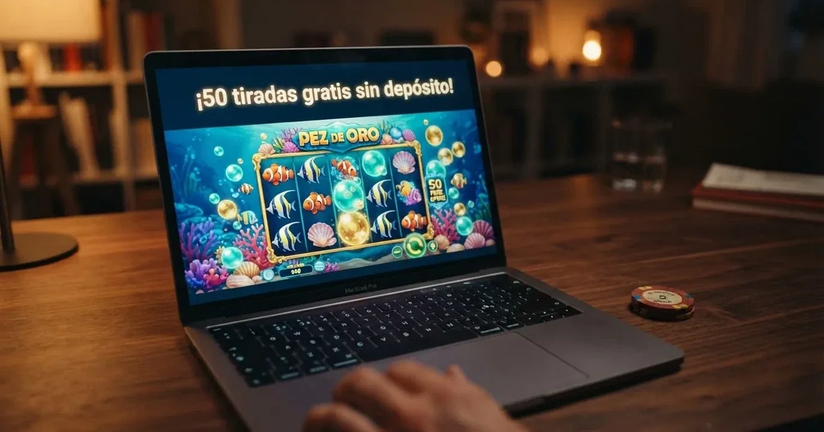 Interfaz de un casino online español mostrando una pantalla de promoción con el texto