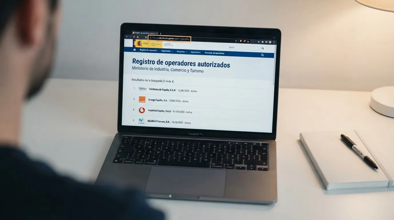 Captura del registro público de operadores con licencia en ordenacionjuego.es con el dominio .es destacado